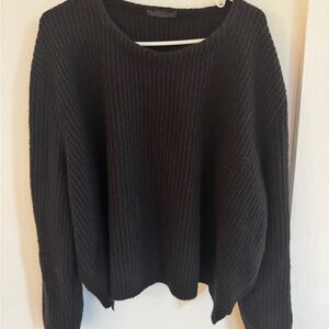 The Row Women's Black Ribbed Sweater